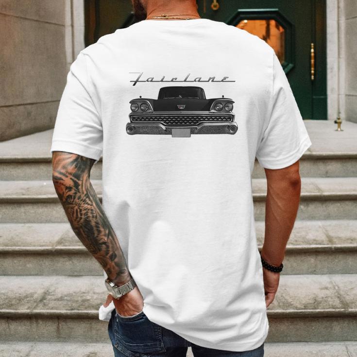 1959 Ford Fairlane Front Black Mens Back Print T-shirt Gifts for Men