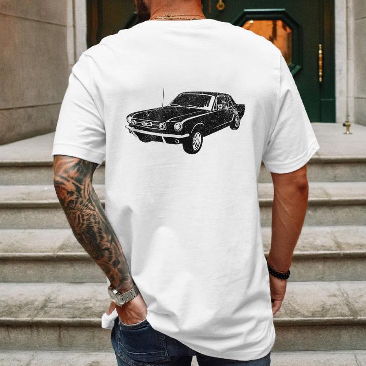 1965 Ford Mustang Coupe Mens Back Print T-shirt Gifts for Men