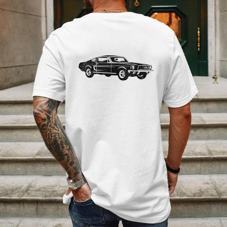 1968 Ford Mustang Fastback Mens Back Print T-shirt Gifts for Men