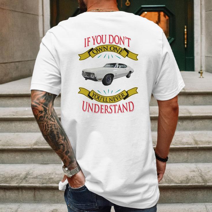 1973 Oldsmobile Cutlass Mens Back Print T-shirt Gifts for Men