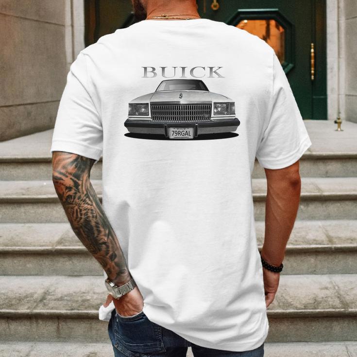 1979 Buick Regal Front White Mens Back Print T-shirt Gifts for Men