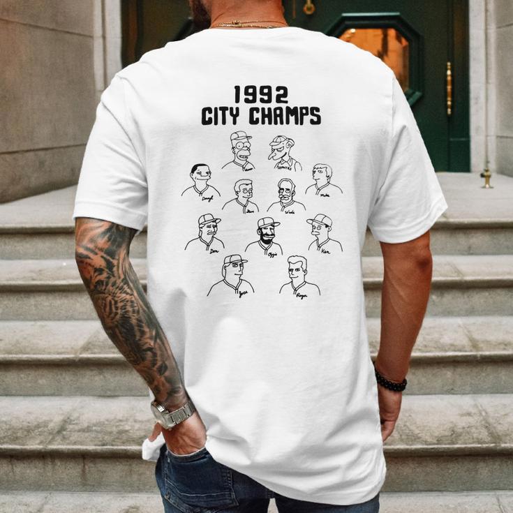 1992 City Champs Shirt Mens Back Print T-shirt Gifts for Men