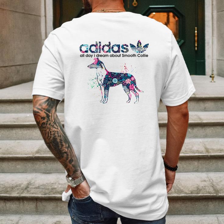 2212 Smooth Collie Mens Back Print T-shirt Gifts for Men