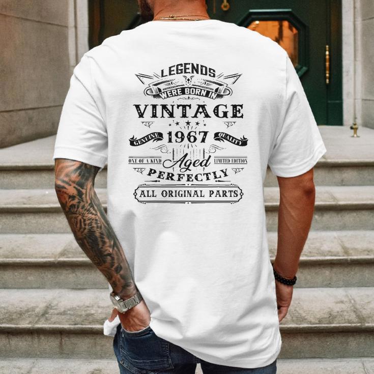 55Th Birthday Gift For Legends Born 1967 55 Years Old Vintage Mens Back Print T-shirt Gifts for Men