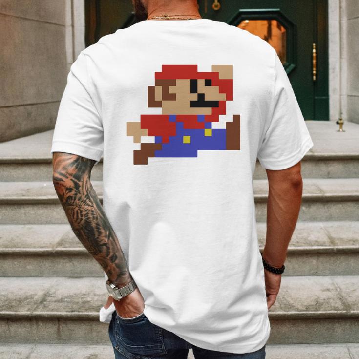 8-Bit Mario Nintendo Jumping Mens Back Print T-shirt Gifts for Men