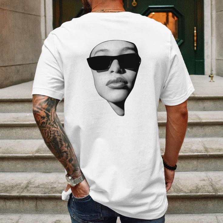 Aaliyah In Glasses Mens Back Print T-shirt Gifts for Men