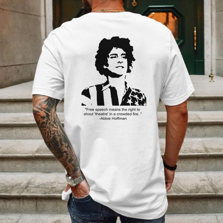 Abbie Hoffman Quote Mens Back Print T-shirt Gifts for Men