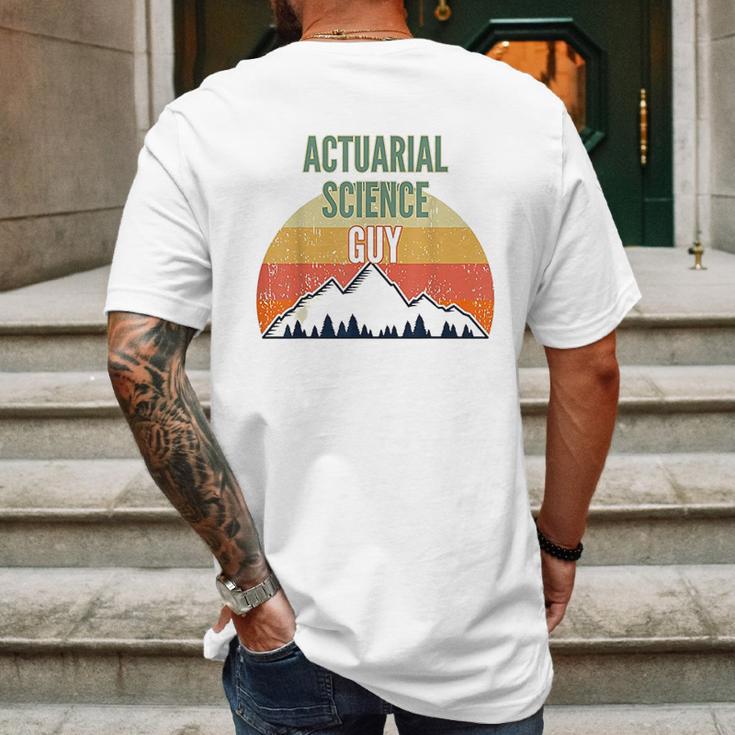 Actuarial Science Gift For Men Actuarial Science Guy Mens Back Print T-shirt Gifts for Men