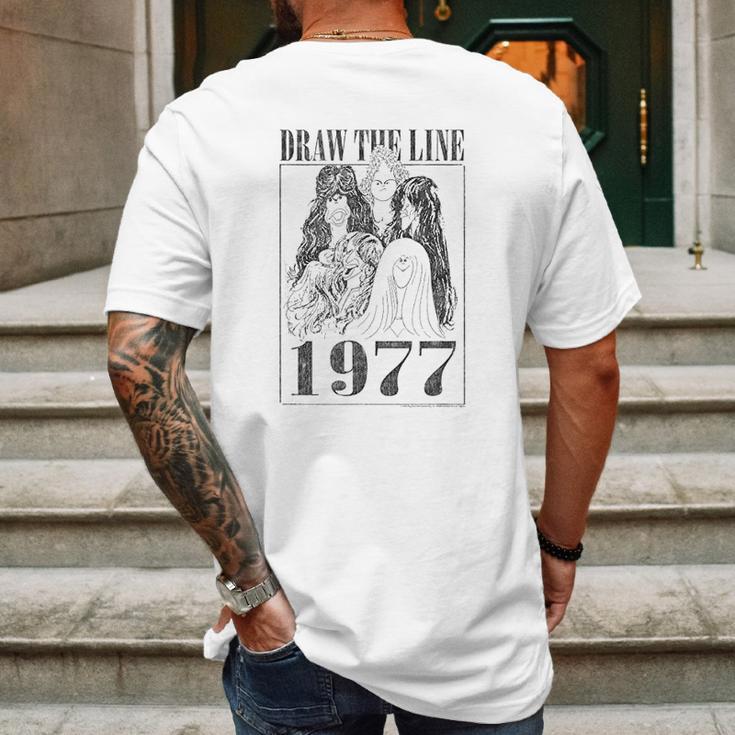 Aerosmith Draw The Line 1977 Mens Back Print T-shirt Gifts for Men