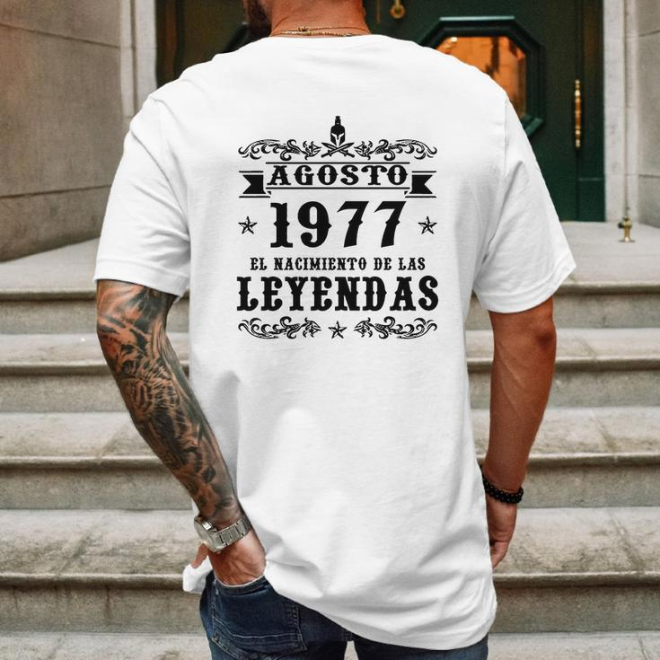 Agosto 1977 El Nacimiento De Las Leyendas Mens Back Print T-shirt Gifts for Men