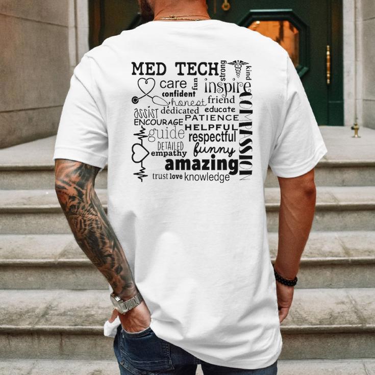 Amazing Med Tech Mens Back Print T-shirt Gifts for Men