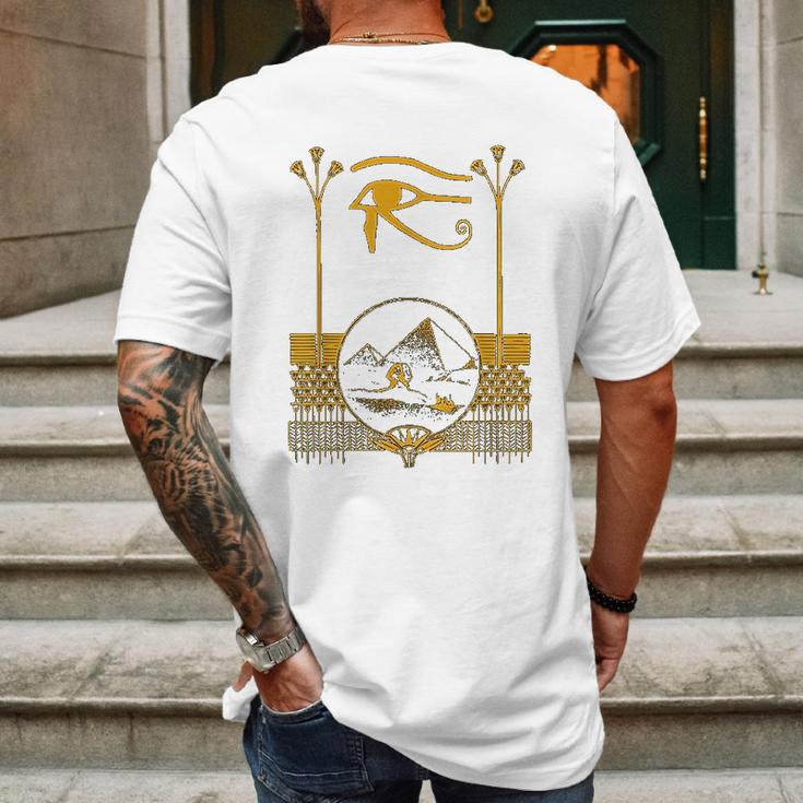 Ancient Egyptian Eye Of Horus Egypt Art Pyramid Mens Back Print T-shirt Gifts for Men