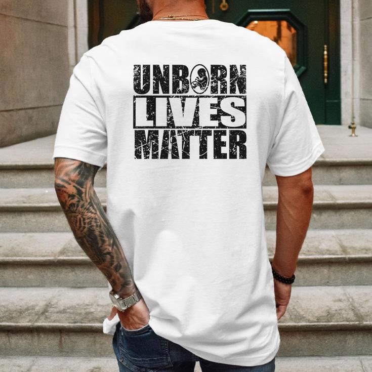 Anti Abortion Unborn Lives Matter Mens Back Print T-shirt Gifts for Men