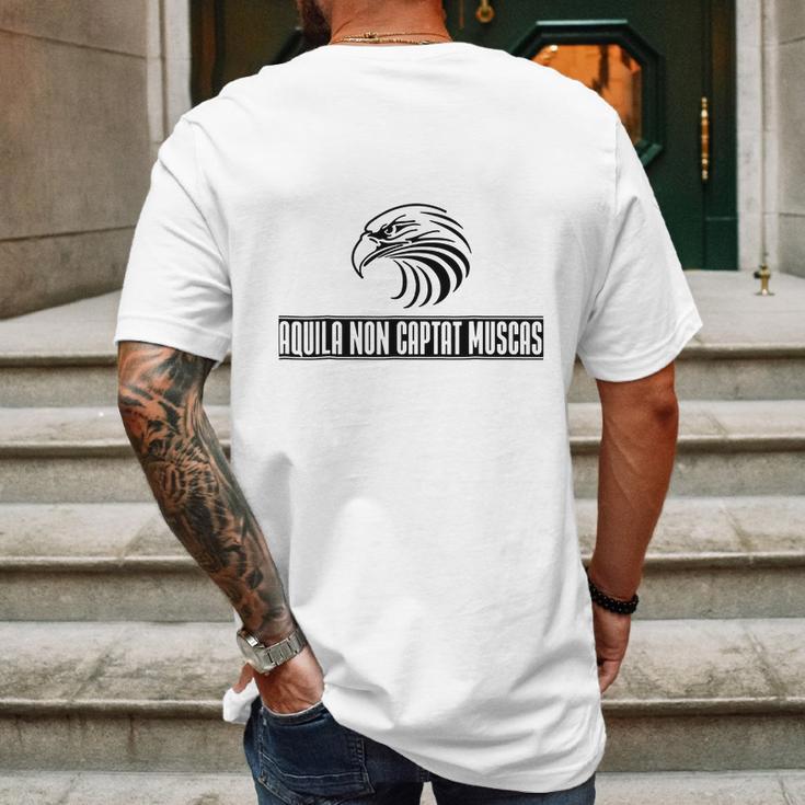 Aquila Non Captat Muscas T-Shirt Mens Back Print T-shirt Gifts for Men