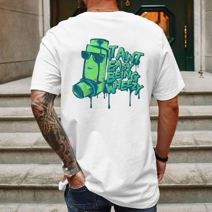 Asthma Attack Inhaler Wheezy Breathing Asthmatic Mens Back Print T-shirt Gifts for Men