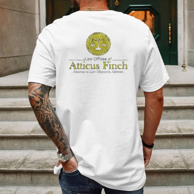 Atticus Finch Law Mens Back Print T-shirt Gifts for Men