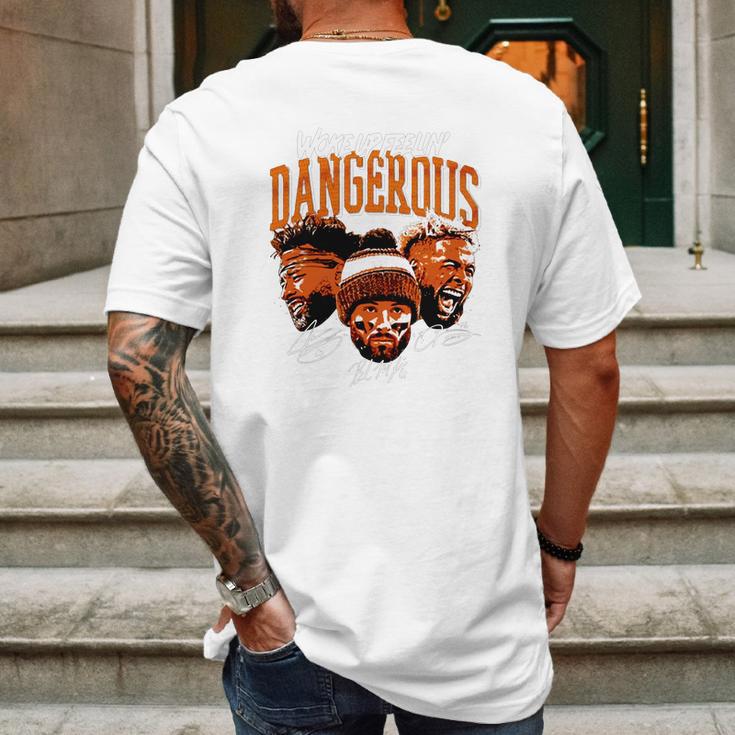 Baker Mayfield Woke Up Feeling Dangerous Mens Back Print T-shirt Gifts for Men