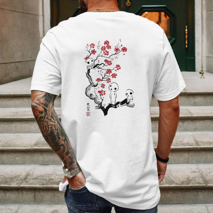 Bakugou Ink Style Princess Mononoke Little Forest Spirits Mens Back Print T-shirt Gifts for Men