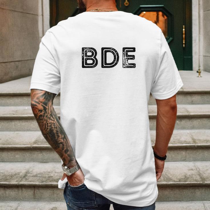 Bde Big Dick Energy Vintage Mens Back Print T-shirt Gifts for Men