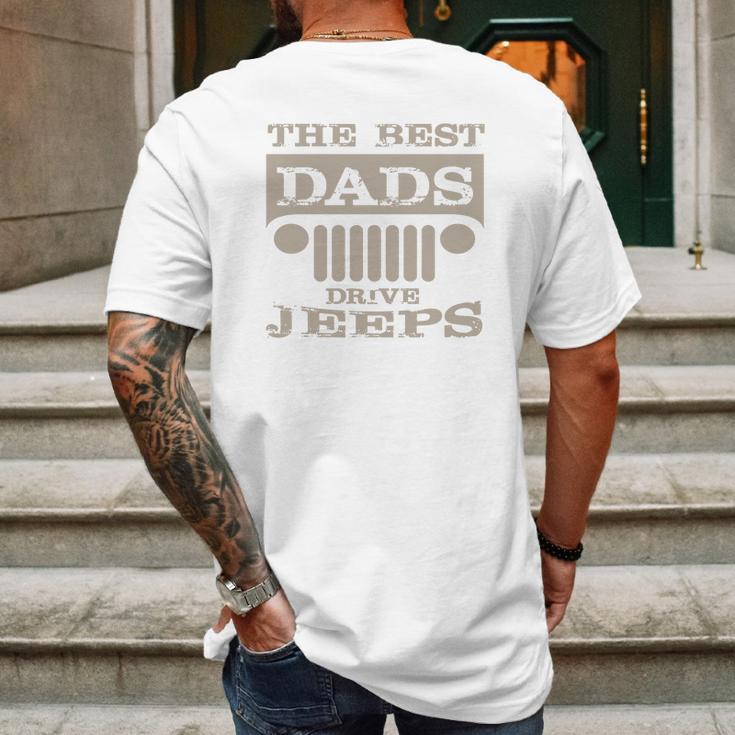 The Best Dads Drive Jeeps Dad Birthday Gifts Mens Back Print T-shirt Gifts for Men