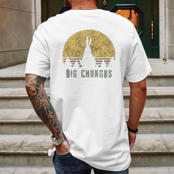 Big Chungus Retro Vintage Sunset Meme Mens Back Print T-shirt Gifts for Men