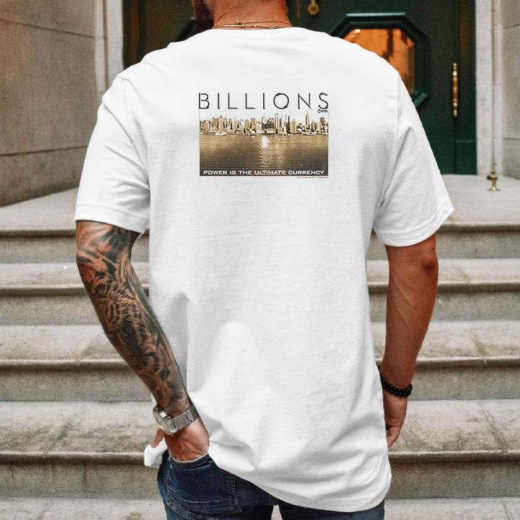 Billions Golden Citys S Mens Back Print T-shirt Gifts for Men