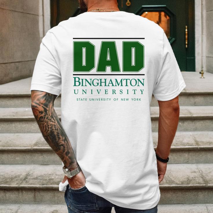 Binghamton University State University Of New York Proud Dad Parents Day Mens Back Print T-shirt Gifts for Men