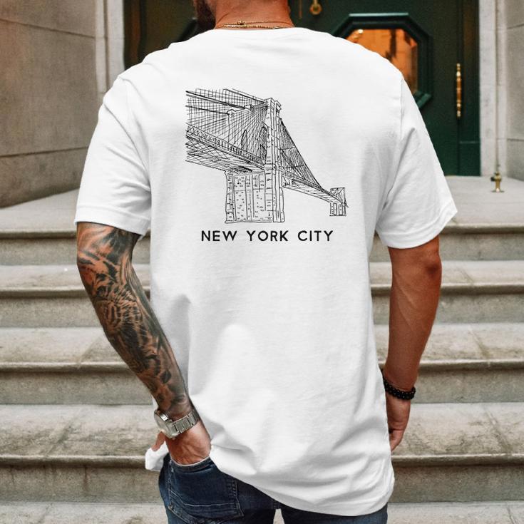 Brooklyn Bridge New York City Ny Mens Back Print T-shirt Gifts for Men