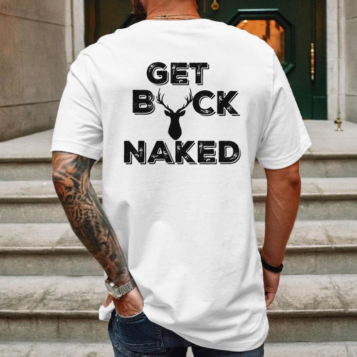 Get Buck Naked Funny Deer Hunter Tee Mens Back Print T-shirt Gifts for Men