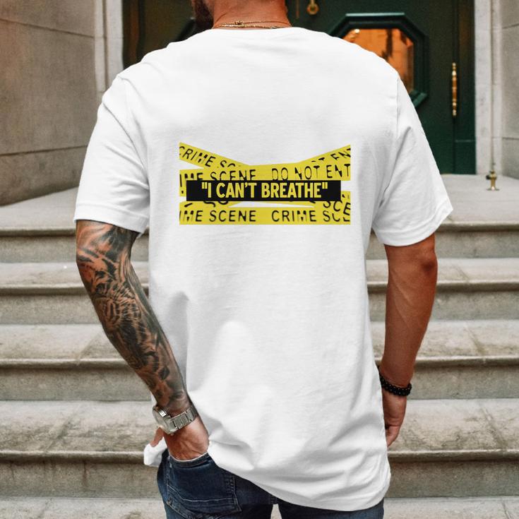 I Cant Breathe Eric Garner Yellow Mens Back Print T-shirt Gifts for Men