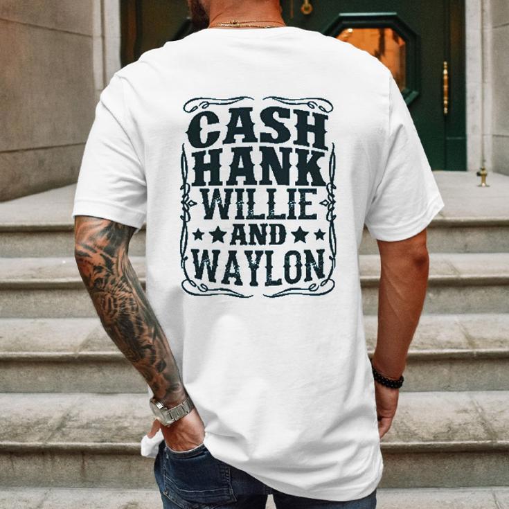 Cash Hank Willie And Waylon Country Girl Mens Back Print T-shirt Gifts for Men