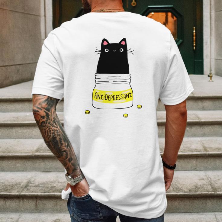 CatShirt Antidepressant Shirt Mens Back Print T-shirt Gifts for Men