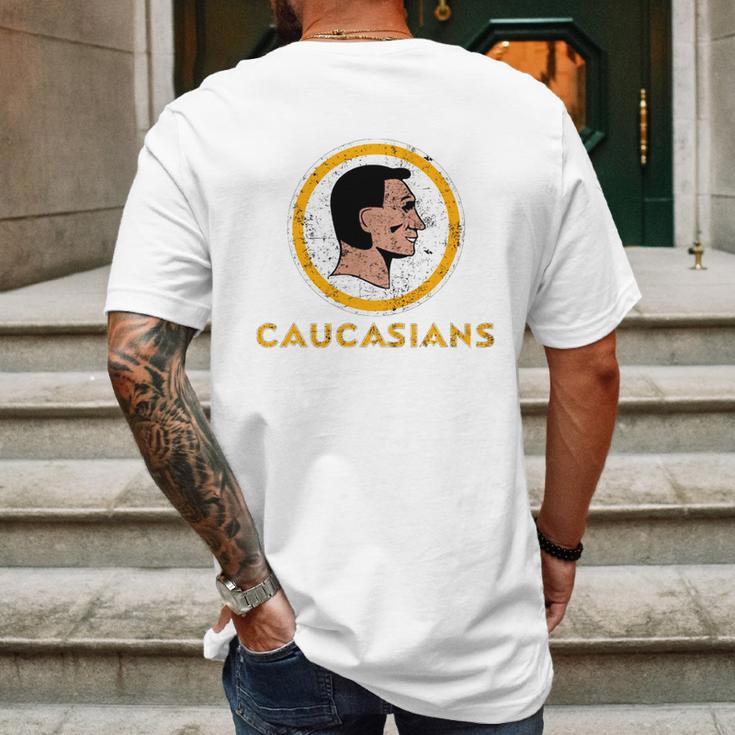 Caucasians Shirt Mens Back Print T-shirt Gifts for Men