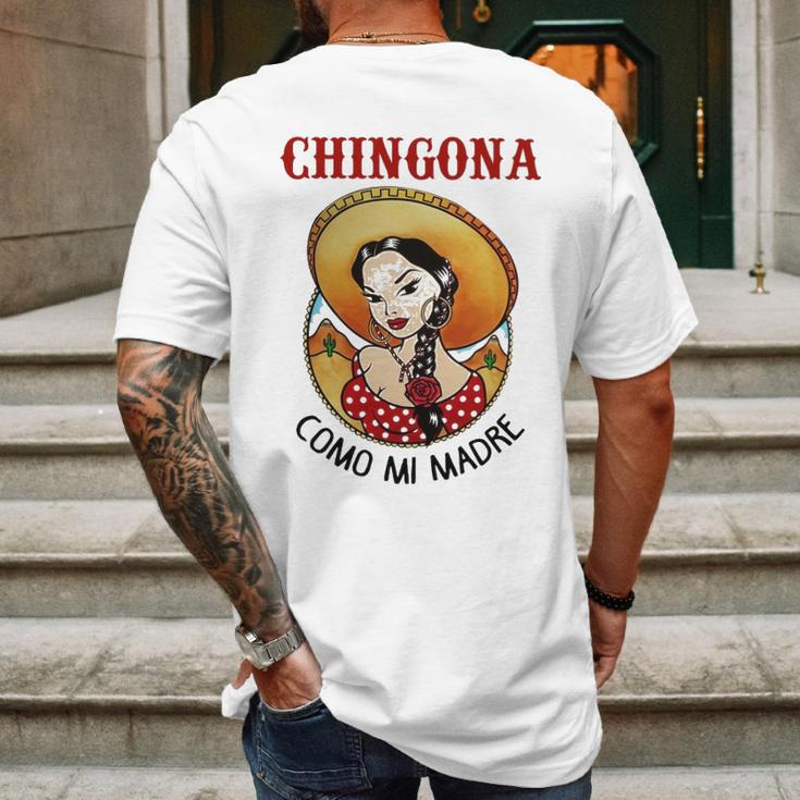 Chigona Como Mi Madre Mens Back Print T-shirt Gifts for Men