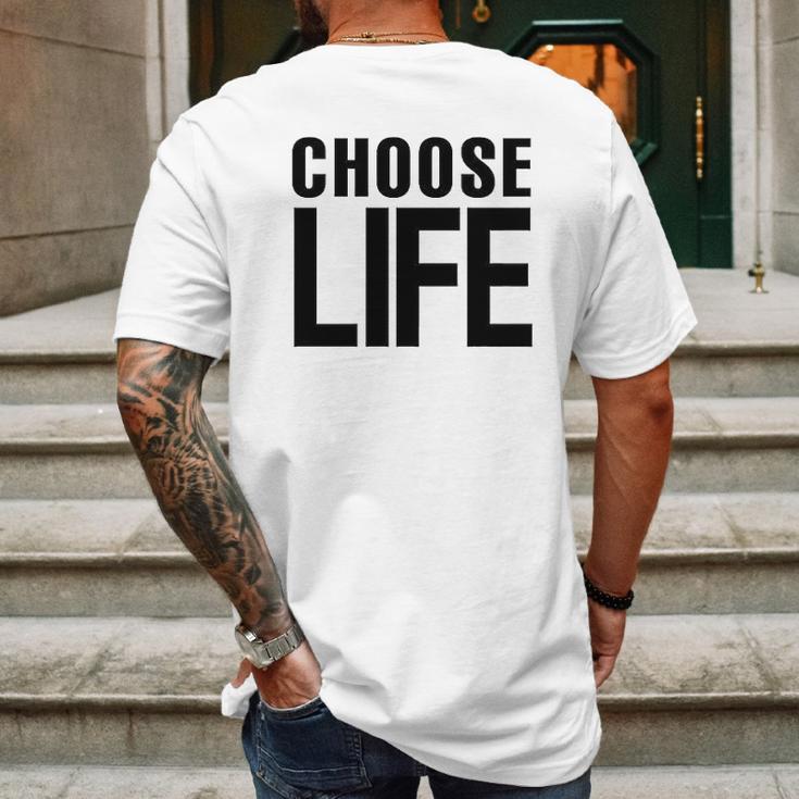 Choose Life Retro 80S Mens Back Print T-shirt Gifts for Men