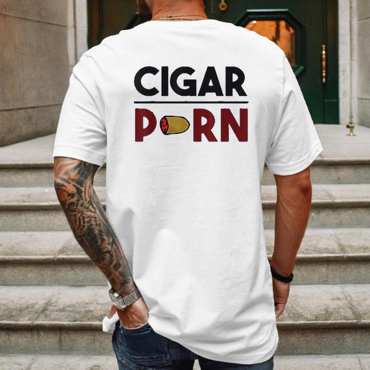 Cigar Porn Cut Cigar Gift For Men Cigar Mens Back Print T-shirt Gifts for Men