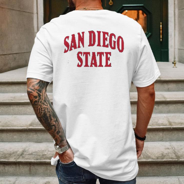 Classic Arch San Diego State Mens Back Print T-shirt Gifts for Men