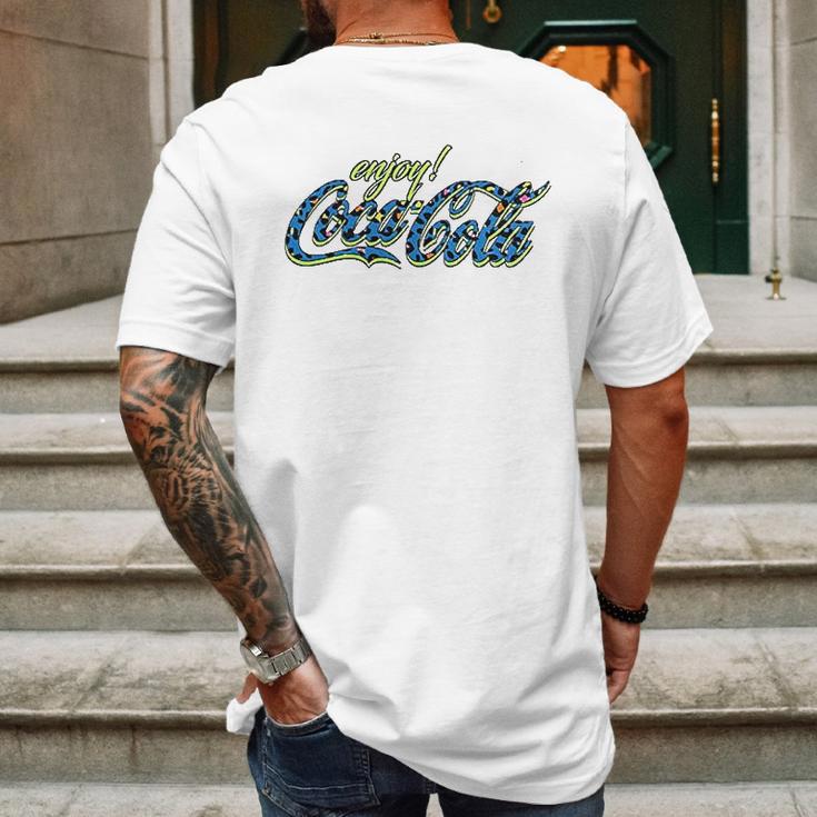 Cocacola 80S Leopard Mens Back Print T-shirt Gifts for Men