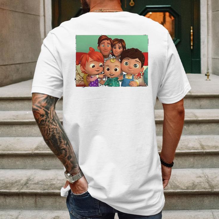 Cocomelon Family Graphic Mens Back Print T-shirt Gifts for Men