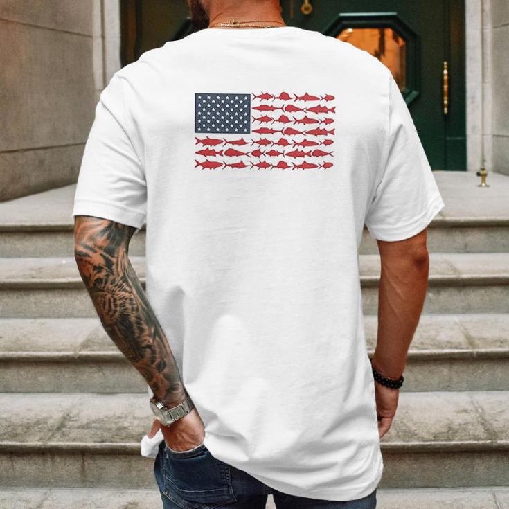 Columbia Pfg Finatic Us Flag Mens Back Print T-shirt Gifts for Men