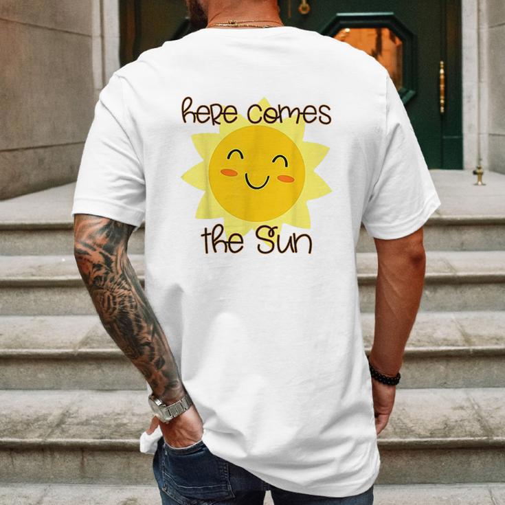 Here Comes The Sun Happy Summer Mens Back Print T-shirt Gifts for Men