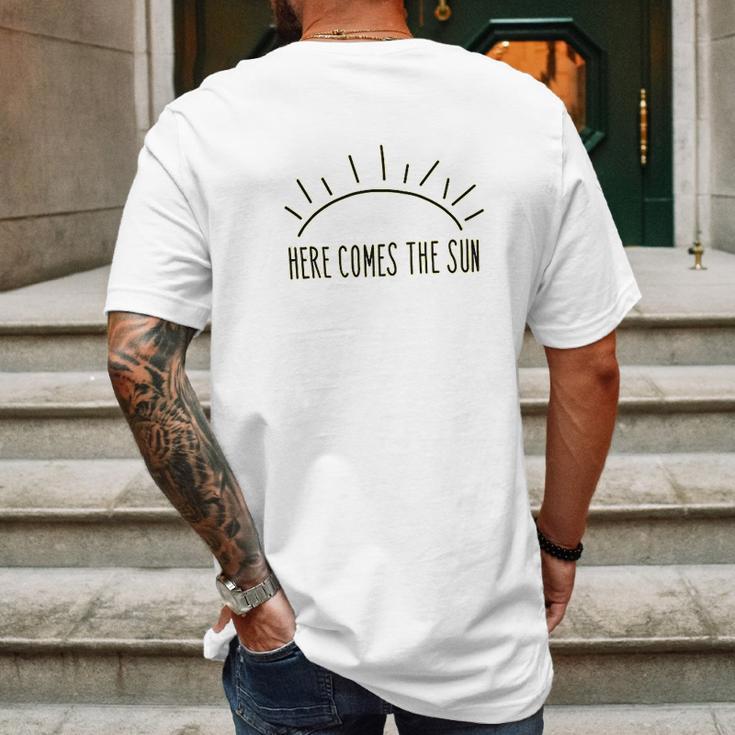 Here Comes The Sun Summer Beach Sunshine Graphic Mens Back Print T-shirt Gifts for Men