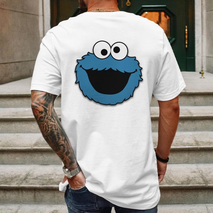 Cookie Monster Cartoon Mens Back Print T-shirt Gifts for Men