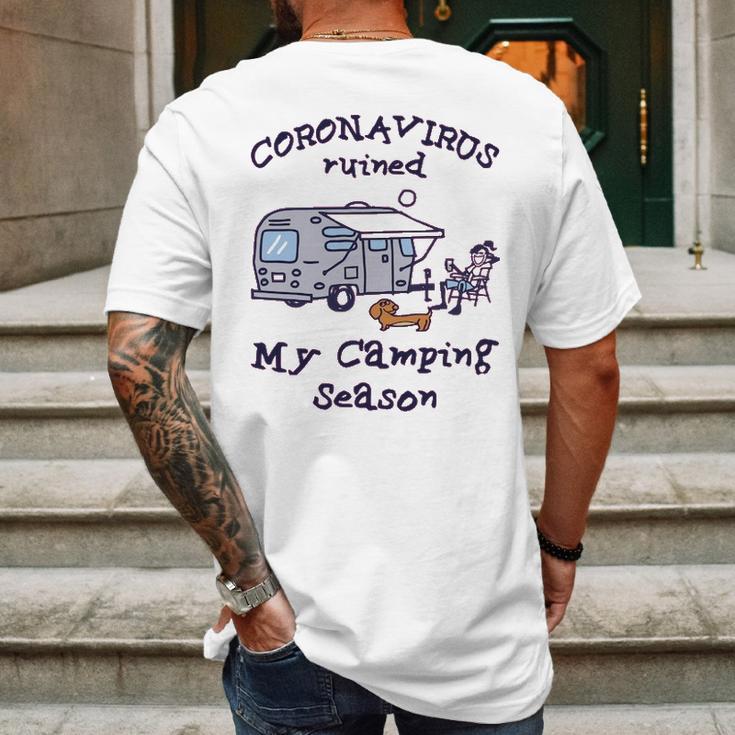 Corona Virus Ruined My Camping SeasonMens Back Print T-shirt Gifts for Men