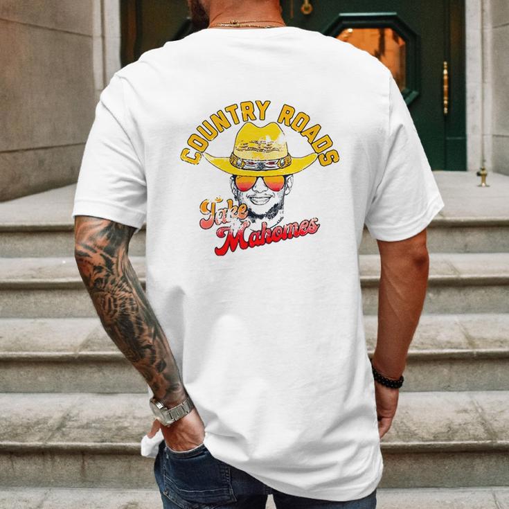 Country Roads Take Mahomes Patrick Mahomes Kansas City Mens Back Print T-shirt Gifts for Men