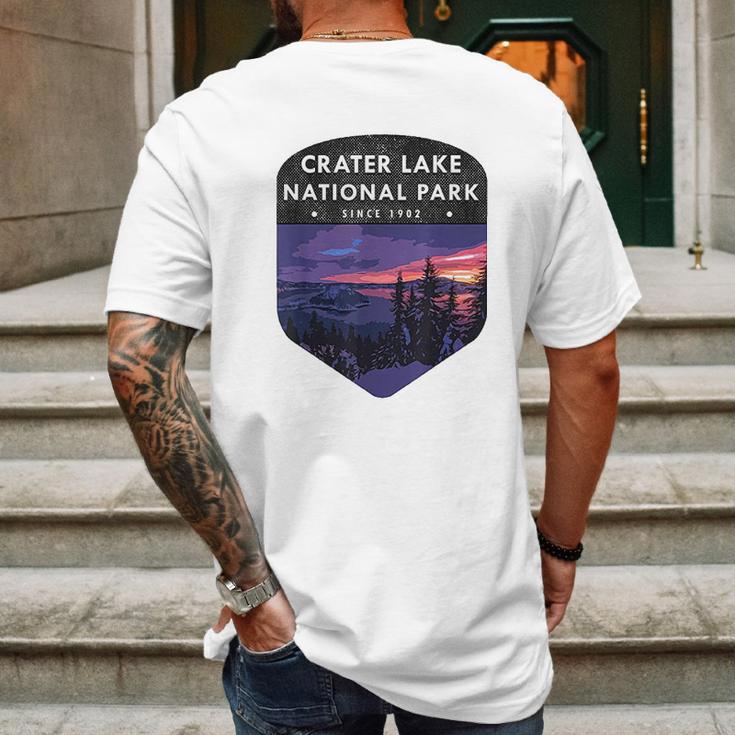 Crater Lake National Park Hiking Wanderlust Mens Back Print T-shirt Gifts for Men