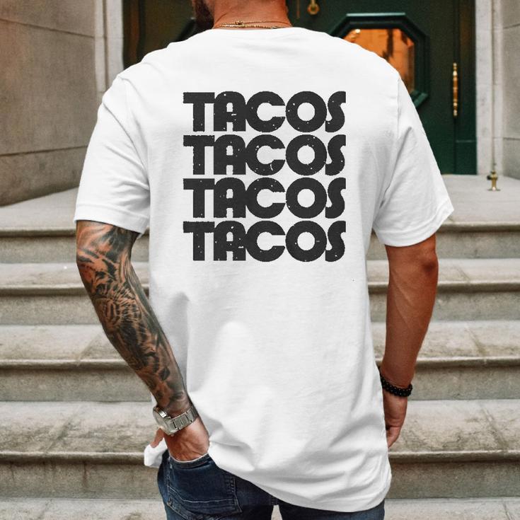 Creeper Tacos Tacos Mens Back Print T-shirt Gifts for Men