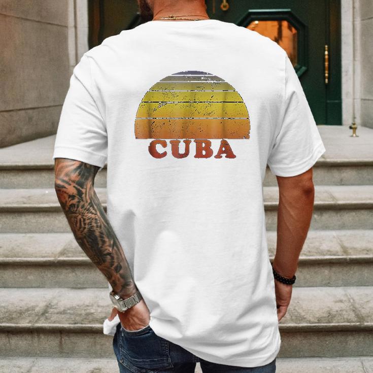 Cuba Retro Vintage 70S Throwback Mens Back Print T-shirt Gifts for Men