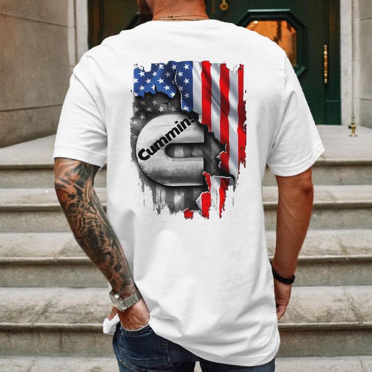 Cummins Engine Diesel American Flag Pariots Men Shir Mens Back Print T-shirt Gifts for Men