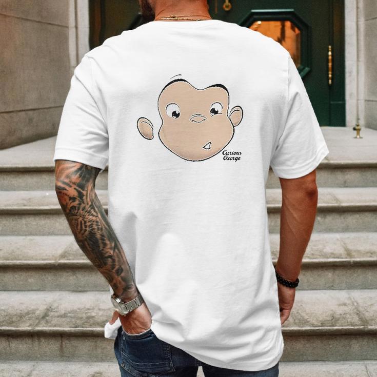 Curious George Face Mens Back Print T-shirt Gifts for Men